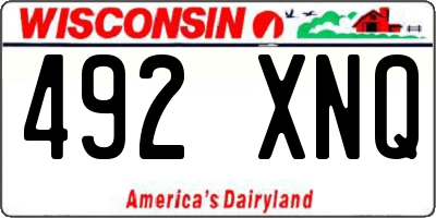 WI license plate 492XNQ