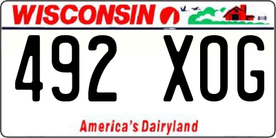 WI license plate 492XOG