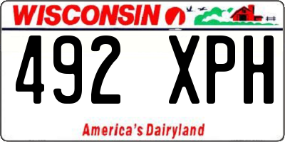 WI license plate 492XPH