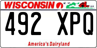 WI license plate 492XPQ