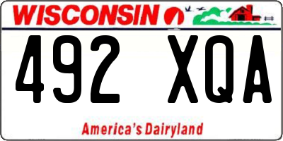 WI license plate 492XQA