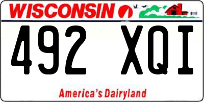 WI license plate 492XQI