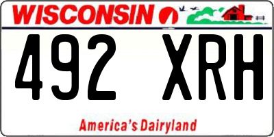 WI license plate 492XRH