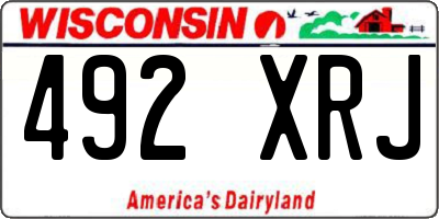 WI license plate 492XRJ
