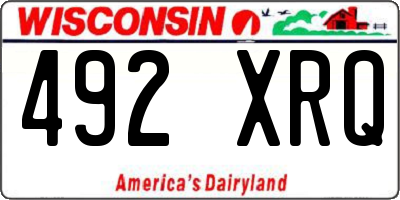WI license plate 492XRQ