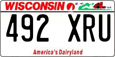 WI license plate 492XRU