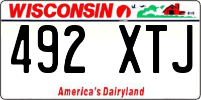 WI license plate 492XTJ