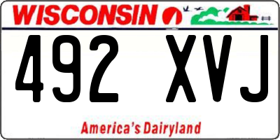 WI license plate 492XVJ