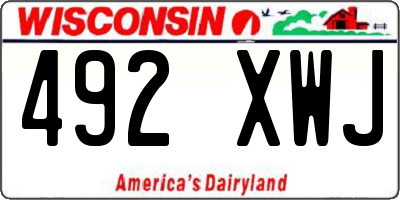 WI license plate 492XWJ