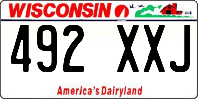 WI license plate 492XXJ