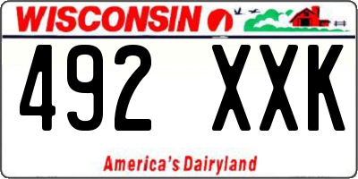 WI license plate 492XXK