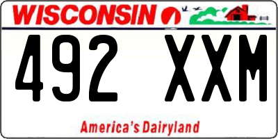WI license plate 492XXM