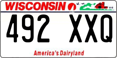 WI license plate 492XXQ