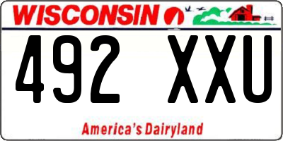 WI license plate 492XXU