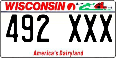 WI license plate 492XXX