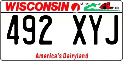 WI license plate 492XYJ