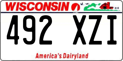 WI license plate 492XZI