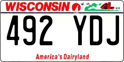 WI license plate 492YDJ