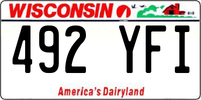 WI license plate 492YFI