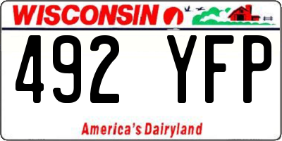 WI license plate 492YFP