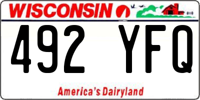 WI license plate 492YFQ