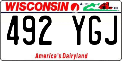 WI license plate 492YGJ