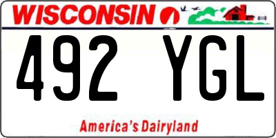 WI license plate 492YGL