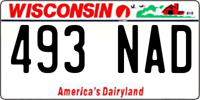 WI license plate 493NAD