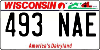 WI license plate 493NAE