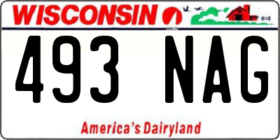 WI license plate 493NAG