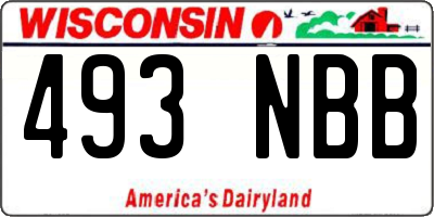 WI license plate 493NBB