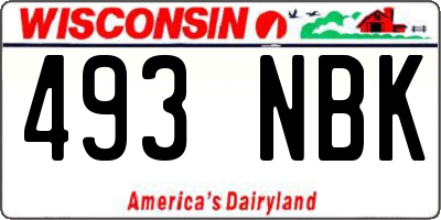 WI license plate 493NBK