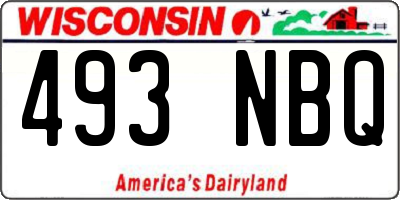 WI license plate 493NBQ