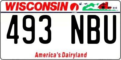 WI license plate 493NBU