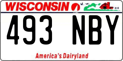 WI license plate 493NBY