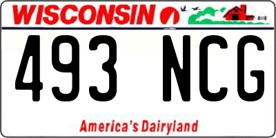 WI license plate 493NCG
