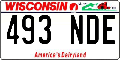 WI license plate 493NDE