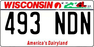 WI license plate 493NDN
