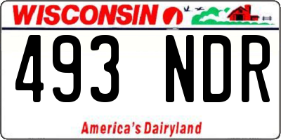 WI license plate 493NDR