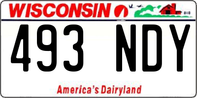 WI license plate 493NDY