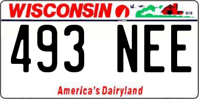 WI license plate 493NEE