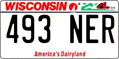 WI license plate 493NER