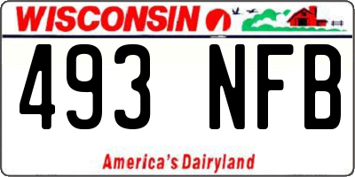 WI license plate 493NFB