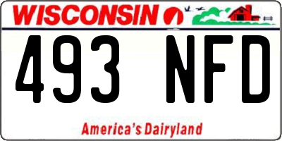 WI license plate 493NFD