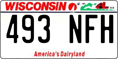 WI license plate 493NFH