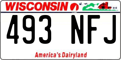 WI license plate 493NFJ