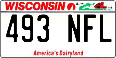 WI license plate 493NFL