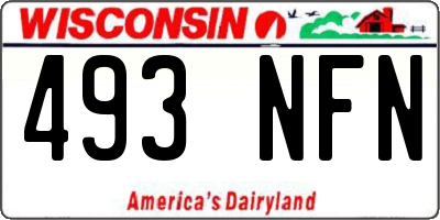 WI license plate 493NFN