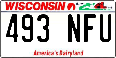 WI license plate 493NFU