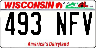 WI license plate 493NFV